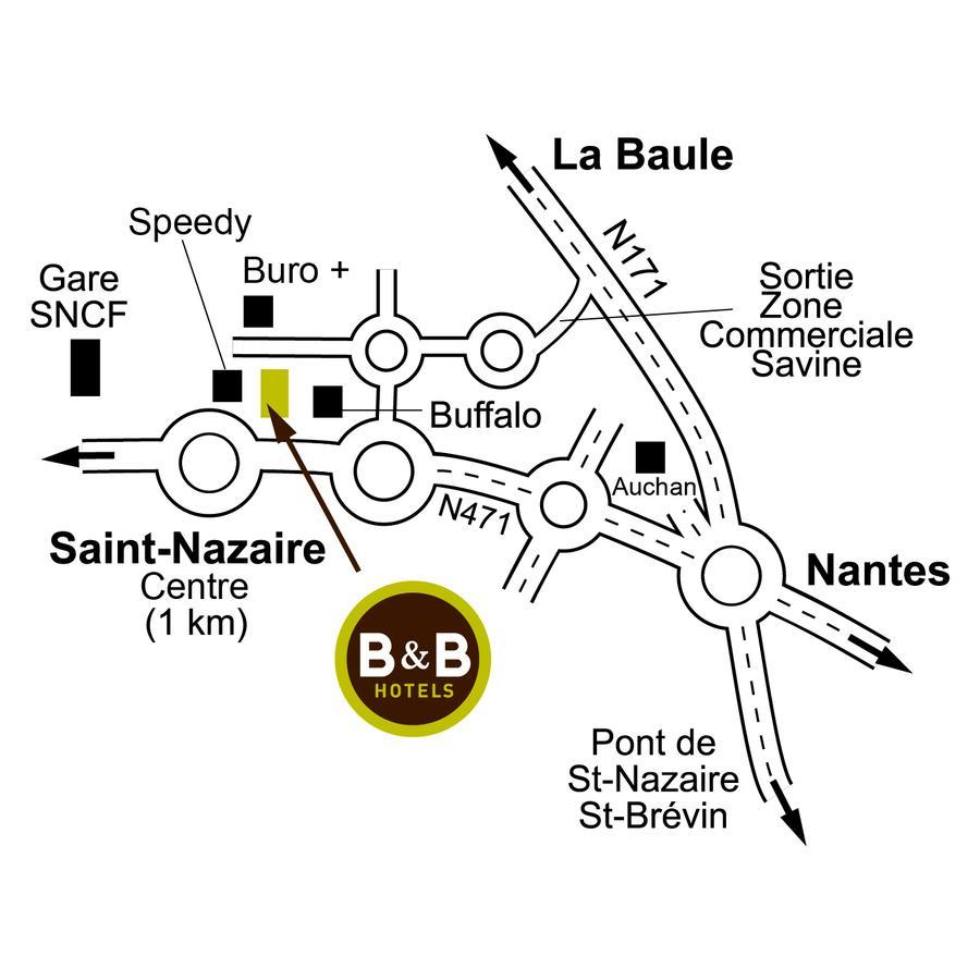B&B Hotel Saint-Nazaire Trignac Exterior photo